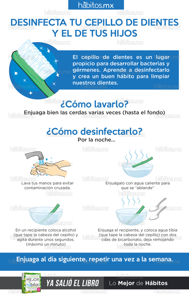 Limpiar cepillo de dientes con agua oxigenada sí o no